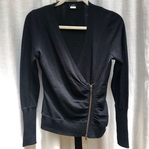 LAST CALL 24 hours Moto style merino wool cardigan